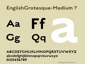 EnglishGrotesque-Medium ? 001.000;com.myfonts.device.english-grotesque.medium.wfkit2.3RDx Font Sample