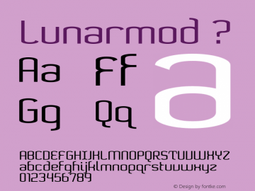 Lunarmod ? Version 1.000 2005 release;com.myfonts.madtype.lunarmod.regular.wfkit2.2rmg图片样张