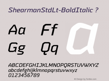 ShearmanStdLt-BoldItalic ? Version 1.001;com.myfonts.uff.shearman-std.semi-bold-italic.wfkit2.3Rgy图片样张