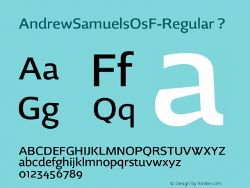 AndrewSamuelsOsF-Regular ? Version 2.003;com.myfonts.samuelstype.andrew-samuels.osf-regular.wfkit2.32Si图片样张