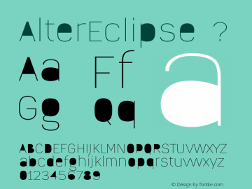 AlterEclipse ? Version 1.000;com.myfonts.andrey-kudryavtsev.alter.eclipse.wfkit2.3oh9图片样张