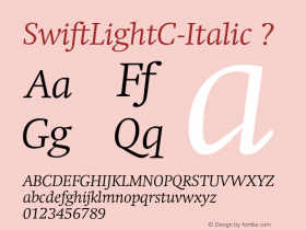 SwiftLightC-Italic ? Version 002.000;com.myfonts.paratype.swift.light-italic.wfkit2.3jKh Font Sample