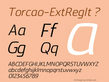 Torcao-ExtRegIt ? Version 1.000;com.myfonts.insigne.torcao.ext-regular-italic.wfkit2.44Ej图片样张