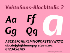 VektaSans-BlackItalic ? Version 1.000;com.myfonts.positype.vekta-sans.black-italic.wfkit2.3iEW Font Sample