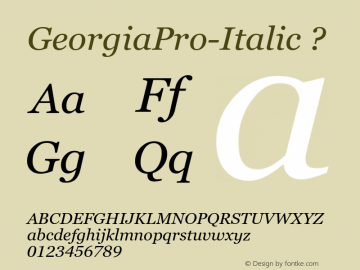 GeorgiaPro-Italic ? Version 6.02;com.myfonts.ascender.georgia-pro.italic.wfkit2.42iK Font Sample