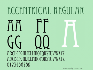 Eccentrical Regular 1.0.1 Font Sample