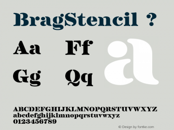 BragStencil ? 1.000;com.myfonts.schizotype.brag-stencil.regular.wfkit2.3CgW Font Sample