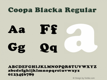 Coopa Blacka Regular 1.0.1 Font Sample