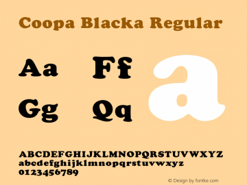 Coopa Blacka Regular 1.0.1 Font Sample