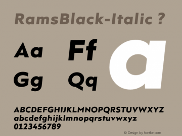 RamsBlack-Italic ? Version 1.000;com.myfonts.tipografiaramis.rams.black-italic.wfkit2.3XaV图片样张