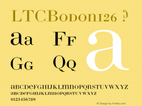 LTCBodoni26 ? Version 2.000 2004 initial release;com.myfonts.lanston.ltc-bodoni-26.regular.wfkit2.2ngt Font Sample