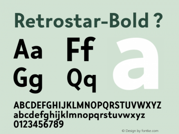 Retrostar-Bold ? 1.000;com.myfonts.nootype.retrostar.bold.wfkit2.44Y7 Font Sample