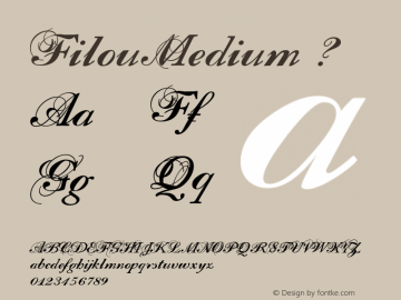 FilouMedium ? Macromedia Fontographer 4.1.3 21.12.2005;com.myfonts.volcano.filou.medium.wfkit2.2y9P Font Sample