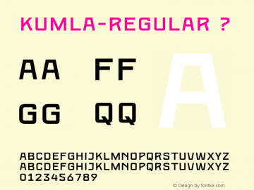 Kumla-Regular ? Version 2.000;com.myfonts.autodidakt.kumla.regular.wfkit2.43N8 Font Sample