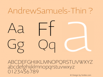 AndrewSamuels-Thin ? Version 2.003;com.myfonts.samuelstype.andrew-samuels.thin.wfkit2.32Sb图片样张