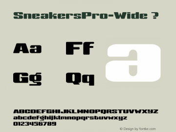SneakersPro-Wide ? Version 3.000 2006 initial release;com.myfonts.positype.sneakers-pro.wide.wfkit2.3dag Font Sample