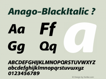 Anago-BlackItalic ? Version 2.000;com.myfonts.positype.anago.black-italic.wfkit2.3TKQ Font Sample