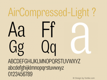 AirCompressed-Light ? Version 001.000;com.myfonts.positype.air.comp-light.wfkit2.3DDH Font Sample