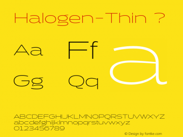 Halogen-Thin ? Version 1.000;com.myfonts.positype.halogen.thin.wfkit2.3QNm图片样张