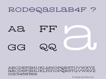 RodeqaSlab4F ? 1.0;com.myfonts.4thfebruary.rodeqa-slab-4f.regular.wfkit2.3Ayc Font Sample