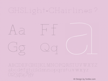 GHSLight-CHairlines ? Version 001.001 ;com.myfonts.houseofburvo.ghs.light-c-hairlines.wfkit2.3oLH Font Sample