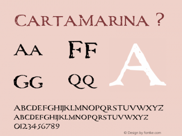 CartaMarina ? Version 1.000 2007 initial release;com.myfonts.insigne.carta-marina.regular.wfkit2.2WbF图片样张