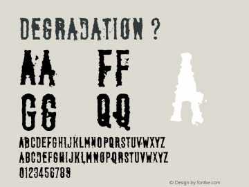 Degradation ? 1.000;com.myfonts.device.degradation.regular.wfkit2.3ryN Font Sample