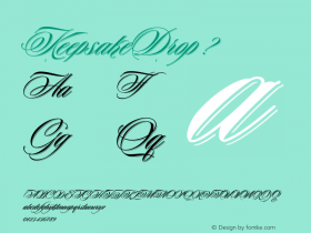 KeepsakeDrop ? Version 1.000 2012 initial release;com.myfonts.aerotype.keepsake.drop.wfkit2.3SV2 Font Sample