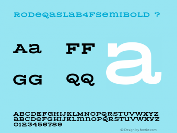 RodeqaSlab4FSemiBold ? 1.0;com.myfonts.4thfebruary.rodeqa-slab-4f.semibold.wfkit2.3AW4 Font Sample