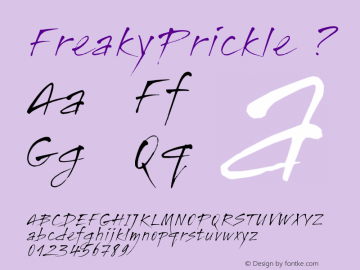 FreakyPrickle ? Version 1.000;com.myfonts.paratype.freaky-prickle.regular.wfkit2.3nTf图片样张