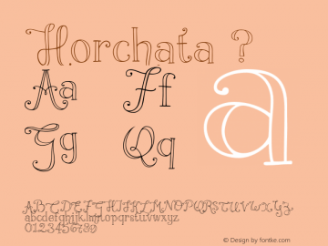 Horchata ? Version 1.000;com.myfonts.chank.aguas-frescas.horchata.wfkit2.3CJV图片样张