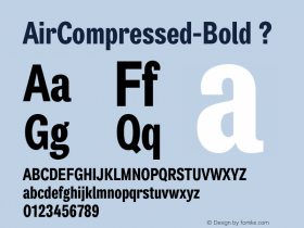 AirCompressed-Bold ? Version 001.000;com.myfonts.positype.air.comp-bold.wfkit2.3DE9 Font Sample