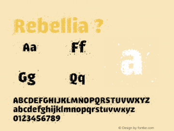 Rebellia ? Version 1.000;com.myfonts.outras.rebellia.rebellia.wfkit2.3SfS Font Sample