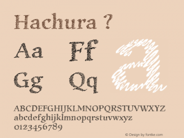 Hachura ? Version 1.0;com.myfonts.outras.hachura.regular.wfkit2.3jQk图片样张