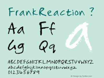 FrankReaction ? Version 1.000;com.myfonts.will-stewart.frank-reaction.regular.wfkit2.3XoP图片样张