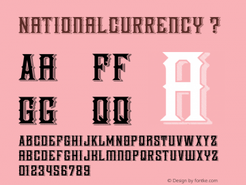 NationalCurrency ? Version 1.000;com.myfonts.decade-typefoundry.national-currency.regular.wfkit2.3W1k图片样张