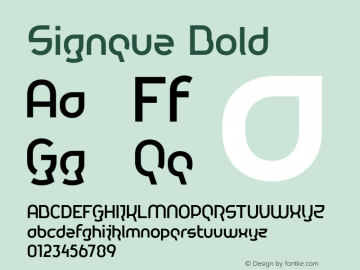 Signque Bold Version 1.002图片样张