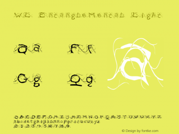 WL EntangleMental Light Version 1.000 Font Sample