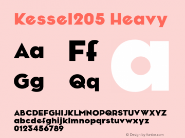 Kessel205 Heavy Version 3.000;com.myfonts.talbot.kessel-205.heavy.wfkit2.44po Font Sample