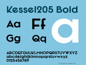Kessel205 Bold Version 3.000;com.myfonts.talbot.kessel-205.bold.wfkit2.44pf图片样张