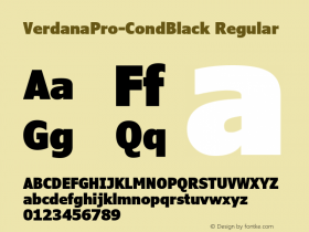 VerdanaPro-CondBlack Regular Version 6.01图片样张