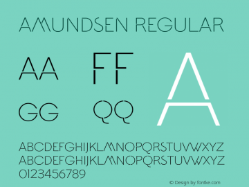 Amundsen Regular Version 1.000 Font Sample