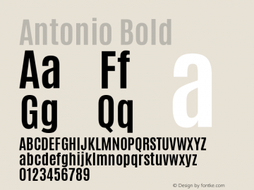 Antonio Bold Version 1 Font Sample