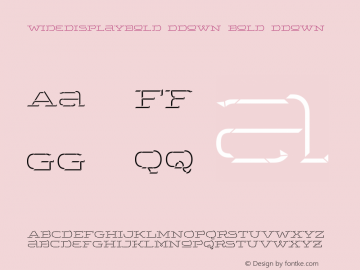 WideDisplayBold3DDown Bold3DDown Version 001.001 ;com.myfonts图片样张