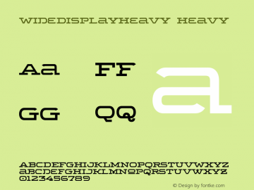 WideDisplayHeavy Heavy Version 001.001 ;com.myfonts Font Sample