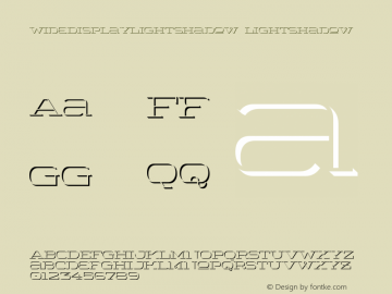 WideDisplayLightShadow LightShadow Version 001.001 ;com.myfonts图片样张