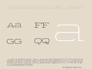 WideDisplayLight Light Version 001.001 ;com.myfonts图片样张