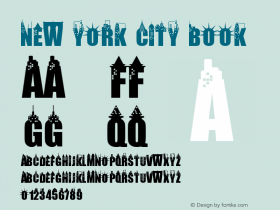 New York City Book Version 1.00 March 30, 2009, Font Sample