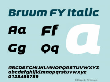 Bruum FY Italic Version 1.000图片样张