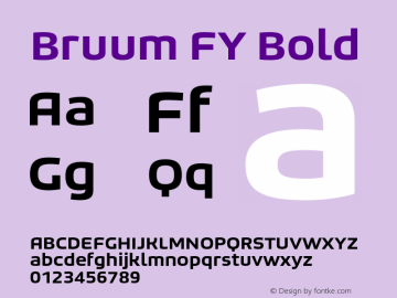 Bruum FY Bold Version 1.000 Font Sample